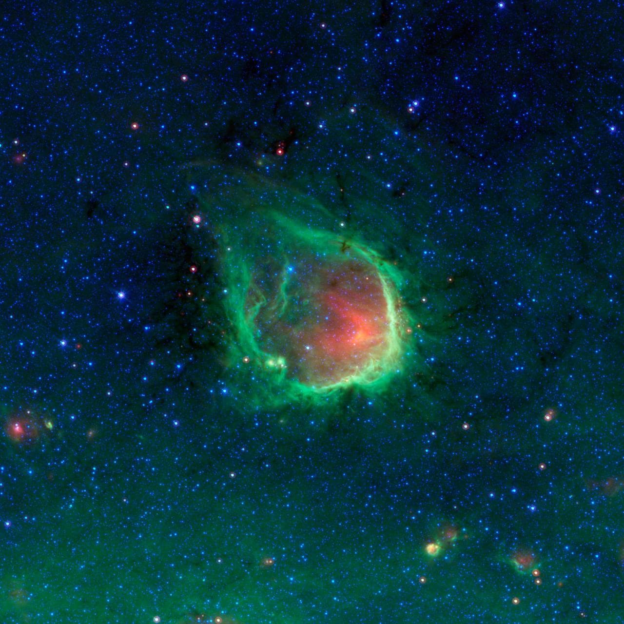 In the Blackest Night, a Green Ring Nebula